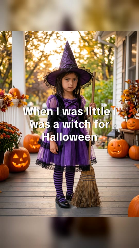 Slide 1: the AI-perfect witch photo with its caption